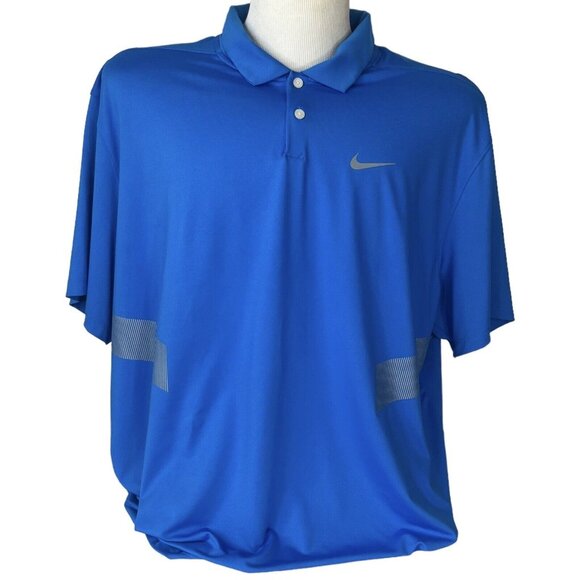 Nike Other - Nike DriFit Golf Polo Shirt Mens 2XL Blue Gray Short Sleeves